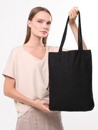 Zoozie Bags 1416 Bolso Tote de Algodón Negro 35 x 40 x 8 cm